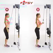 3 - Fitsy Straight Press Down Chrome Bar (AR2300),  Silver and Black 