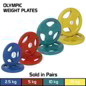 Fitsy Olympic Weight Plates for Gym (Pair),  Green  10 kg 