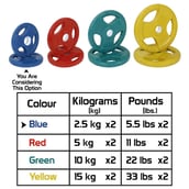 1 - Fitsy Olympic Weight Plates for Gym (Pair), Blue 2.5 kg