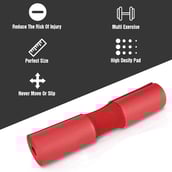 1 - Fitsy Barbell Squats Pad Red,  Red 