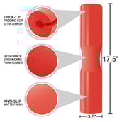 Fitsy Barbell Squats Pad Red,  Red 