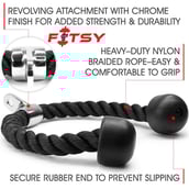 Fitsy 2Pc Cable Attachment - Chrome, Black