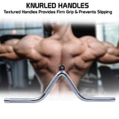 2 - Fitsy V Shape Tricep Bar - Chrome,  Silver 