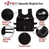 3 - Fitsy Adjustable Weighted Vest,  10 kg 