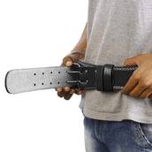 3 - Fitsy Weight Lifting Belt Cushion Leather,  Black  Large 