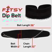 1 - Fitsy Dipping Belt,  Black  36 x 6 inches 