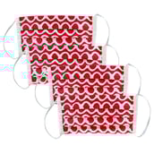 MASKS4U Porowhita Soft Shield Mask Pack of 4,  Red & White 