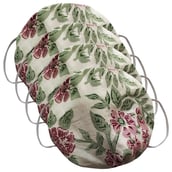 MASKS4U Gul Tri Warp Printed Mask Pack of 4,  Multicolor 