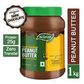 8 - Nouriza Dark Chocolate Peanut Butter Spread (Creamy),  1 kg  Added Vitamins Minerals Omega 