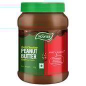 Front - Nouriza Dark Chocolate Peanut Butter Spread (Creamy),  1 kg  Added Whey Protein 