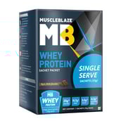 2 - MuscleBlaze Whey Protein Sachet Pack OP, 7 Piece(s)/Pack Rich Milk Chocolate