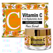 Front - St.Botanica Brightening Face Scrub,  50 g  Vitamin C, E & Hyaluronic Acid 