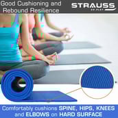 3 - Strauss Yoga Mat,  Blue  4 mm 