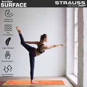 3 - Strauss Floral Yoga Mat,  Orange  6 mm 