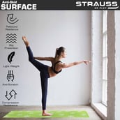3 - Strauss Floral Yoga Mat,  Green  6 mm 