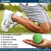 3 - Strauss Yoga Massage Ball,  Green 