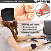 3 - Strauss Wrist Support,  Pair (Black)  Free Size 