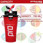 5 - Strauss Dual Shaker Pro, Red 700 ml