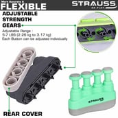 Strauss Adjustable Finger Hand Grip,  Green 