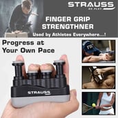 2 - Strauss Adjustable Finger Hand Grip, Black