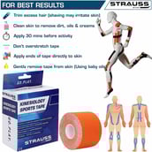5 - Strauss Kinesiology Sports Tape,  Orange  5 m 