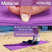 2 - Strauss PE Eco Friendly Yoga Mat,  Purple  6 mm 