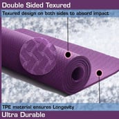 3 - Strauss TPE Eco Friendly Yoga Mat,  Purple  6 mm 