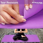 3 - Strauss PE Eco Friendly Yoga Mat,  Purple  6 mm 