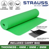Strauss Yoga Mat,  Green  8 mm 