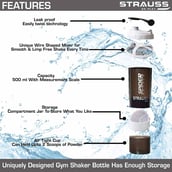 2 - Strauss Spider Shaker Bottle,  White  500 ml 