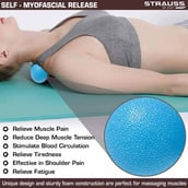 2 - Strauss Dual Yoga Massage Ball,  Blue 