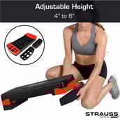 1 - Strauss Aerobic Stepper,  Black and Red  Free Size 