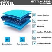 4 - Strauss Cooling Towel,  Grey  80 cm 