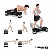 4 - Strauss Aerobic Stepper,  Black and Grey  Free Size 