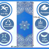 2 - Strauss Meditation Butterfly Yoga Mat,  Navy Blue  5 mm 