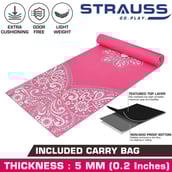 1 - Strauss Meditation Butterfly Yoga Mat, Pink 5 mm
