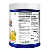 Back1 - OneLife Hydrolyzed Marine Collagen Powder,  0.250 kg  Mango 