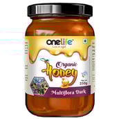 1 - OneLife Organic Honey,  250 g  Multiflora Dark 