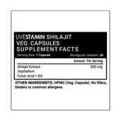 supplement - Livestamin Shilajit Extract, 60 veggie capsule(s)