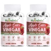 Nutrainix Apple Cider Vinegar,  30 gummies  Unflavoured Pack of 2 