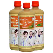 1 - SKSB GLG4 Garlic Lemon Ginger Syrup without Honey Pack of 3,  525 ml 