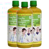 1 - SKSB GLG5 + Karela Garlic Lemon Ginger Karela without Honey Syrup Pack of 3,  525 ml 