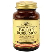Solgar Super High Potency Biotin (10000 mcg),  60 veggie capsule(s)  Unflavoured 