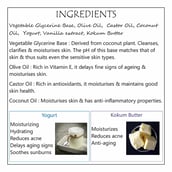 ingredients - Fuschia Yogurt Delight Natural Handmade Herbal Soap,  100 g  for All Skin Types 