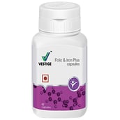 Vestige Folic & Iron Plus,  60 capsules 