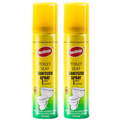 1 - RunBugz Toilet Seat Sanitizer Spray,  Lemon  75 ml  Protection Against Germs (Pack of 2) 