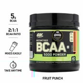 1 - ON (Optimum Nutrition) Instantized BCAA 5000,  0.8 lb  40 Servings  Fruit Punch 