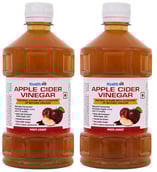 Healthvit Apple Cider Vinegar (Pack of 2),  0.5 L  Unflavoured 