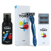 Uncle Tony Complete Starter Pack,  3 Piece(s)/Pack  for All Skin Types Blue 