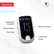 4 - Dr. Odin Fingertip Pulse Oximeter,  Grey and Black 